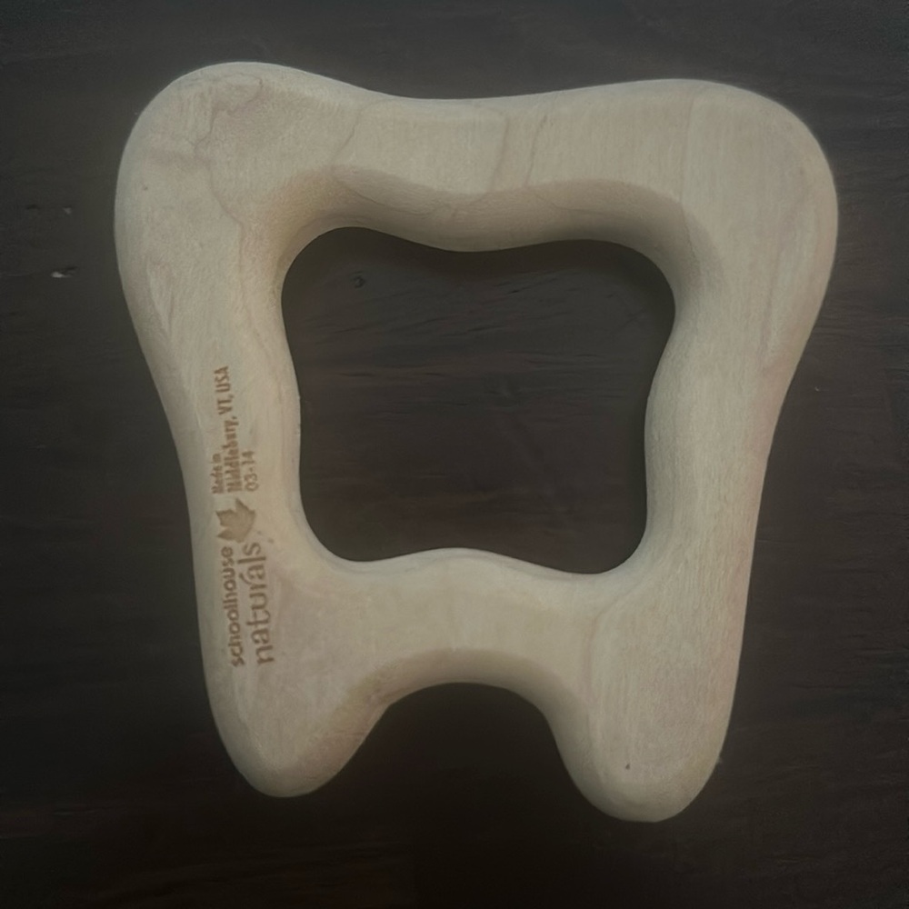 Schoolhouse naturals tooth shaped teether
